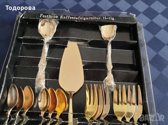 Комплект десертни прибори -  15 части, снимка 4 - Прибори за хранене, готвене и сервиране - 50130924