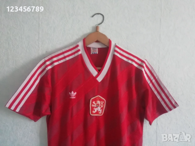 Czechoslovakia Match Worn Issue Home 1987 1988 1989 Adidas Shirt Jersey Trikot Football Vintage #5 , снимка 3 - Тениски - 52688901