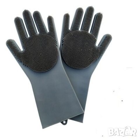 Магически силиконови ръкавици за миене на съдове Magic Brush, снимка 3 - Аксесоари за кухня - 46329723