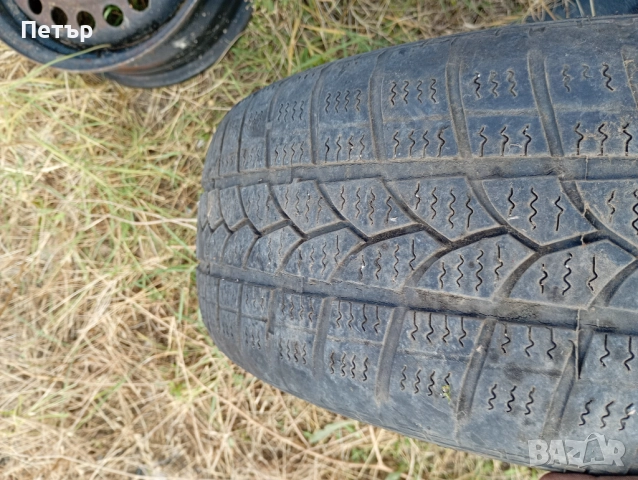 1 брой Железна джанта с гума 15ска фолцваген шкода Ауди 5х112мм, снимка 5 - Гуми и джанти - 52031213