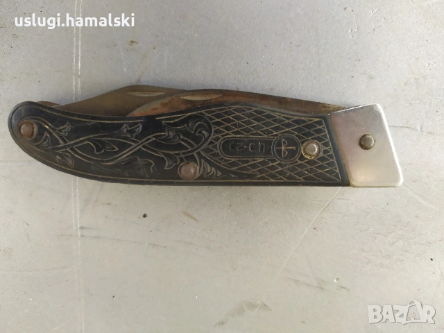 Стар руски сгъваем/джобен нож, снимка 6 - Антикварни и старинни предмети - 53720829