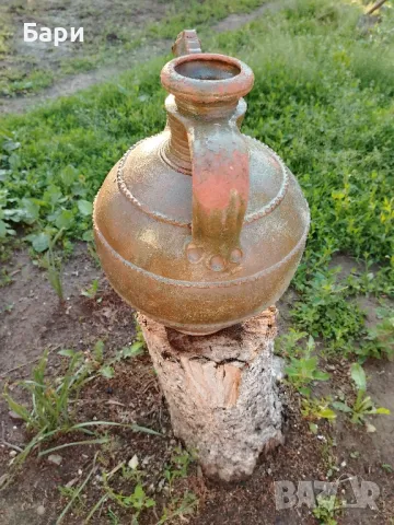 Стар голям глинен оцетник,крондир, снимка 7 - Колекции - 50180940