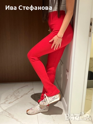 ALICE EVIS  Alice Evis от бранда Алисия нов спортно елегантен сет две части костюм червен комплект , снимка 7 - Спортни екипи - 52516914