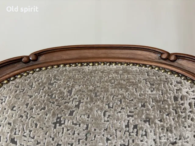 Антикварно кресло с ратан и извити подлакътници, снимка 12 - Антикварни и старинни предмети - 49784474