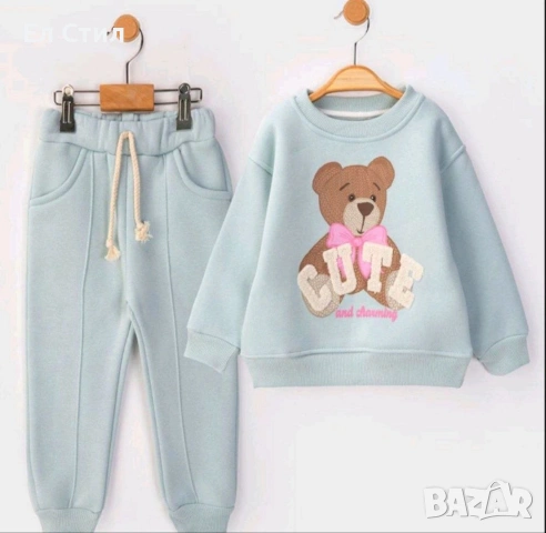 📌#Ватиран #екип с мече и пухкав надпис Cute 6 г. Цена 25 € Еконт