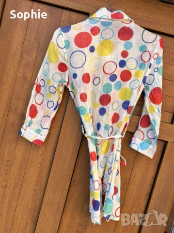 Туника от копринена смес с 3/4 ръкави Lucy Collection, снимка 3 - Туники - 53797742