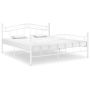 vidaXL Рамка за легло, бяла, метал, 180x200 cм(SKU:324983, снимка 1 - Спални и легла - 45642527