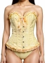 Елегантен Секси корсет с връзки Жълт размер С М, снимка 2