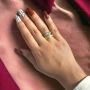 Красив дамски пръстен от неръждаема стомана с хубав блестящ камък, снимка 1 - Пръстени - 45709481