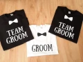 Тениски за ергенско парти с щампа и надпис Tеam Groom , снимка 1