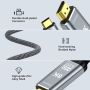 DGHUMEN USB C/Thunderbolt 3/4 към HDMI 2.1 кабел 8K 1m (8K@60Hz,4K@120Hz), снимка 5