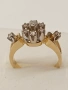 Златен пръстен с брилианти. , снимка 2