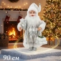 Дядо Коледа в сребристо – празнична фигура, която носи магия и уют у дома (50 / 70 / 90 см), снимка 4