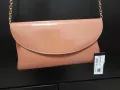 Нова италианска лачена светлокафява дамска чанта с етикет, снимка 1