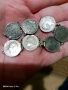 7 бр сребърни монети от 1913 г, едната е от 1912, част от накит , снимка 3