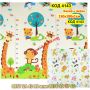 Сгъваемо детско килимче за игра, топлоизолиращо 180x150x1cm - Жираф и Цифри - КОД 4143
