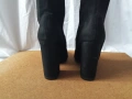 №36 Елегантни дамски ботуши над коляното; с ток; имитация на велур, снимка 11