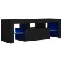 vidaXL ТВ шкаф с LED осветление, черен, 120x35x40 см(SKU:804311, снимка 1 - Шкафове - 45951156