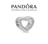 Талисман PANDORA Beaded Open Heart, снимка 1