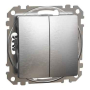 Продавам Сериен девиаторен ключ 10A Драскан алуминий SCHNEIDER ELECTRIC Sedna Design, снимка 1 - Други - 44937342