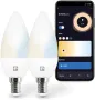 Led крушка 2 броя CCT Garza 480060 димируеми C37 E14 5.5W 6500K Smart Wi fi крушки лампи осветление, снимка 3