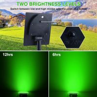 NATPOW LED соларни прожектори, IP65 водоустойчиви външни, зелено, снимка 2 - Соларни лампи - 45479048