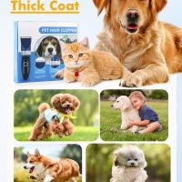 ETROBOT Комплект машинка за подстригване на кучета, акумулаторна безжична нискошумна за гъста козина, снимка 7 - За кучета - 45718114