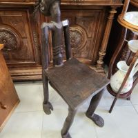 Африкански резбован стол, снимка 1 - Столове - 45299955