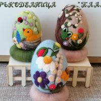 Великденски яйца от вълна , снимка 3 - Декорация за дома - 45294914