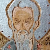 Св.Иван Рилски,стара дървена икона, снимка 2 - Икони - 45438316