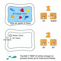 Нетоксичен надуваем бебешки матрак с вода 60*55 см., снимка 7 - Матраци - 45888542