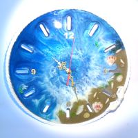 Часовник за стена "The Ocean" - ръчна изработка, снимка 5 - Стенни часовници - 45093843
