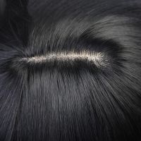 Черна права перука с бретон, снимка 3 - Аксесоари за коса - 45710949