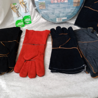 Ръкавици за заваряване,Огнеупорни кожени ръкавици, устойчиви на огън/плам, заварчици,естествена кожа, снимка 2 - Други инструменти - 44991228