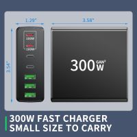 USB C Бързо зарядно устройство: 300W GaN зарядно устройство 7 порта PD, снимка 3 - Друга електроника - 45074401