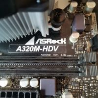 Дънна платка ASRock A320M-HDV rev.4.02 + AMD Ryzen 5 2600X 3600MHz 4200MHz(turbo) L2-3MB + 32GB DDR4, снимка 3 - Дънни платки - 20537751