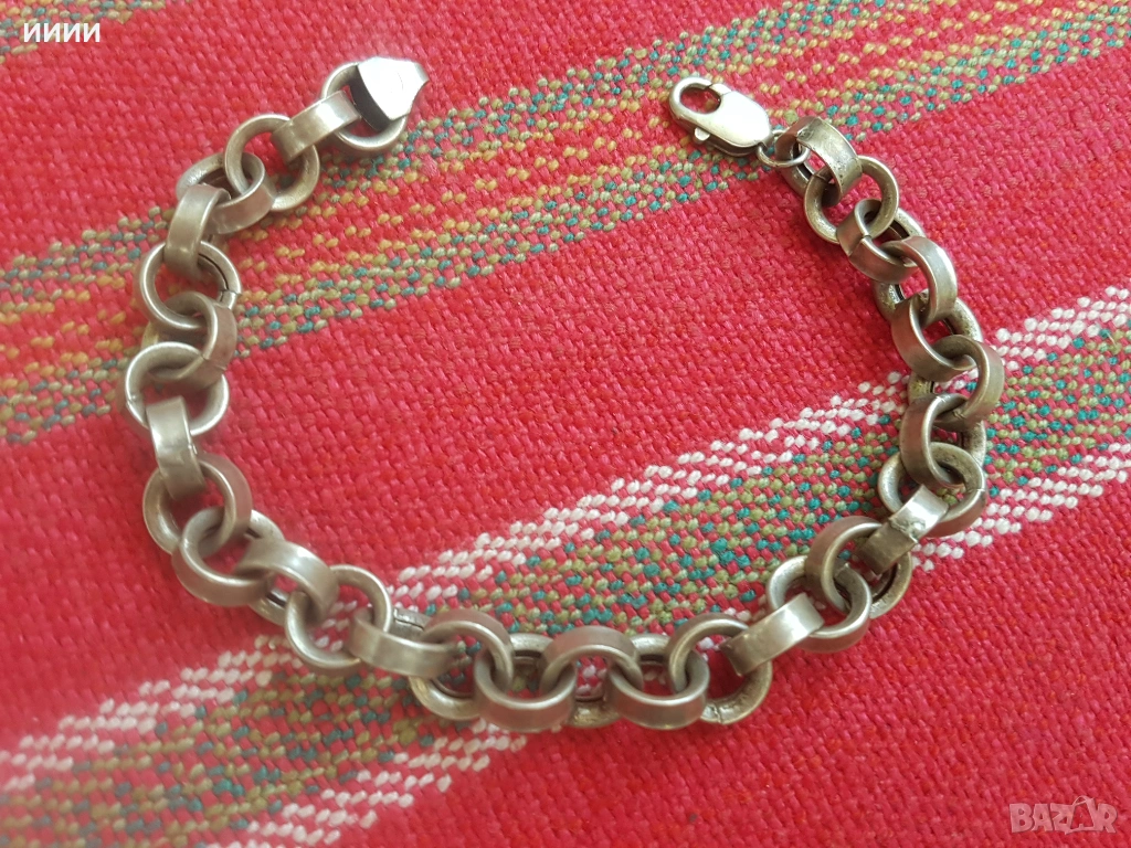 Сребърна гривна верижка 925, снимка 1