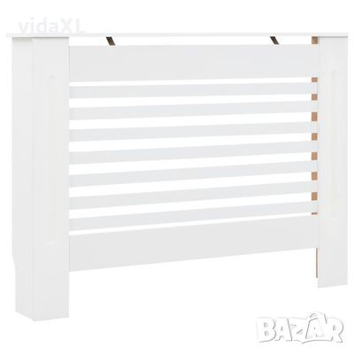 vidaXL Параван за радиатор, бял, 112x19x81,5 см, МДФ(SKU:284320, снимка 1