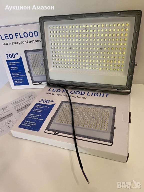 Външен LED прожектор 200W водоустойчив, снимка 1