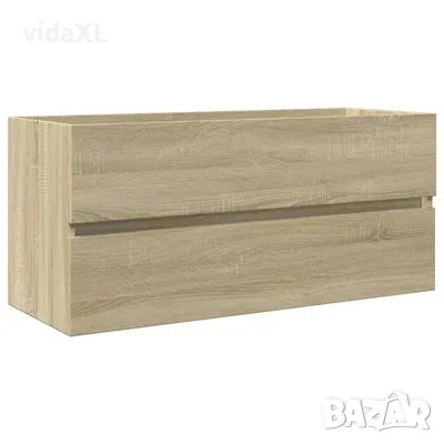 vidaXL Шкаф за мивка за баня дъб сонома 100x38,5x45 см инженерно дърво（SKU:849639, снимка 1