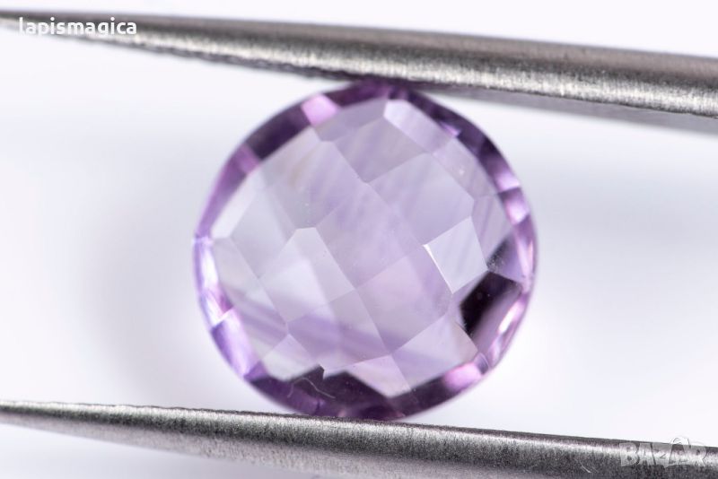 Аметист 2.20ct 8.7mm шахматна шлифовка #5, снимка 1