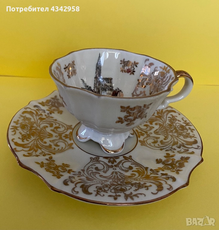 Alka Kunst White & Gold Porcelain. Bavaria 1955-1960г., снимка 1