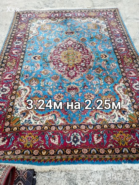 Ръчно тъкан вълнен килим.Иран Isfahan.Антика за ценители., снимка 1