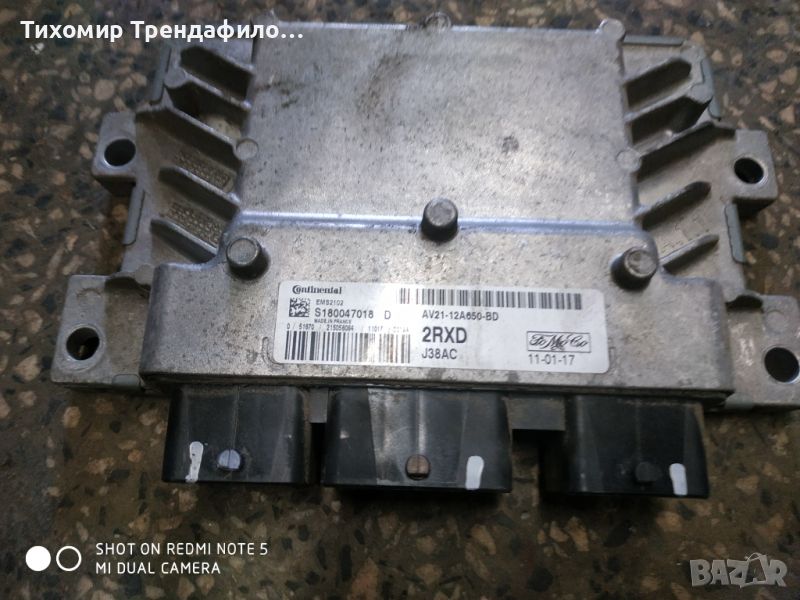 ECU компютър Ford Fiesta S180047018D AV2112A650BD 44kW, S180047018 D, AV21-12A650-BD ,2RXD EMS2102 J, снимка 1