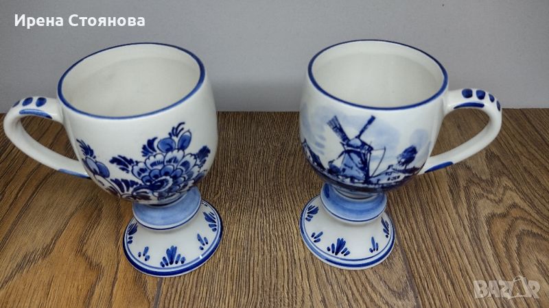 Delft Blue, Holland. Налична 1 чаша мъг на столче, ръчна изработка., снимка 1