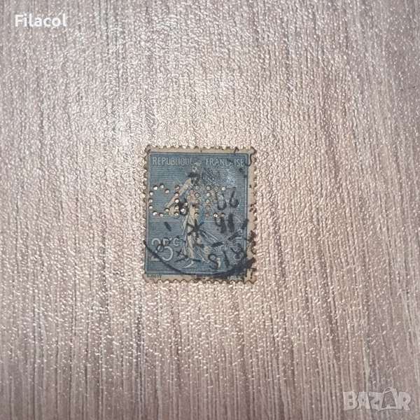 Франция 1903 г. Сеяч, перфорирана, снимка 1