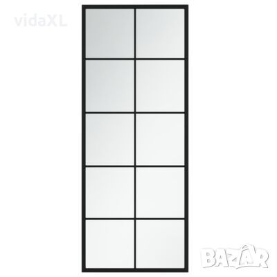 vidaXL Огледало за стена, черно, 100х40 см, метал（SKU:342208, снимка 1
