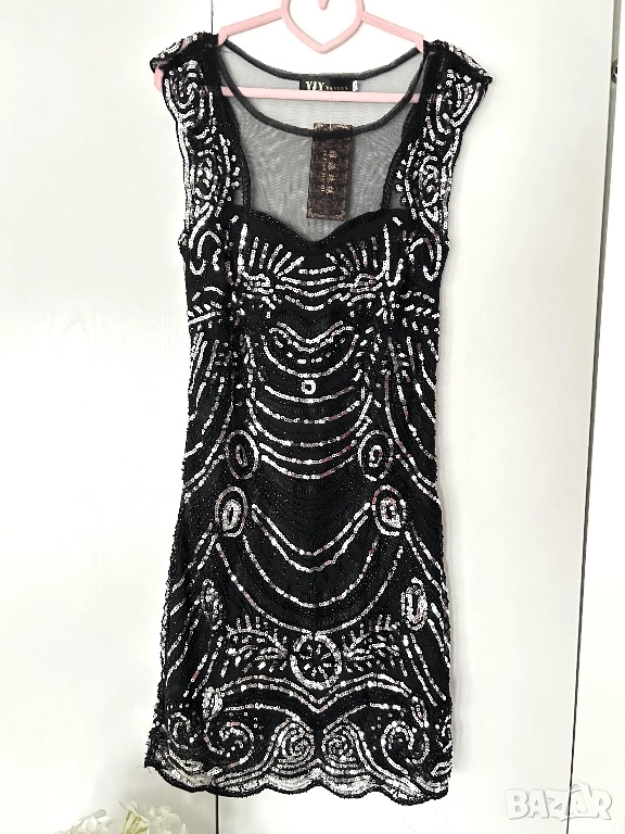 Разпродажба спешно! Нова Рокля с пайети S/M, снимка 1