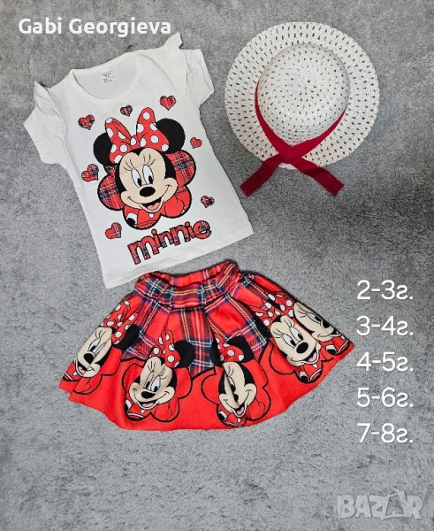 Летен комплект за момиче Мини маус 2,3,4,5,6,7,8г, снимка 1