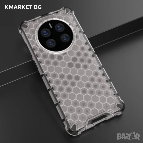 Huawei Mate 50 Pro Силиконов Калъф Honeycomb TPU и Протектор, снимка 1